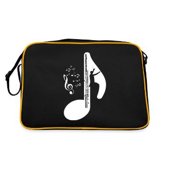 Flûte - Sac Retro - noir/or - Dos