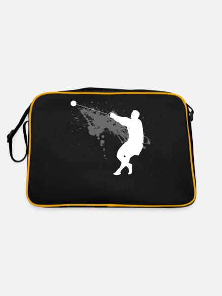 Hammer throw hammer thrower heavy athletics gift - Retro Bag - black/gold - Back