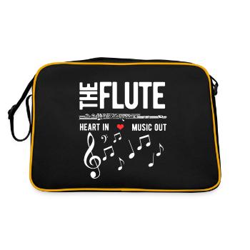 Flûte - Sac Retro - noir/or - Dos