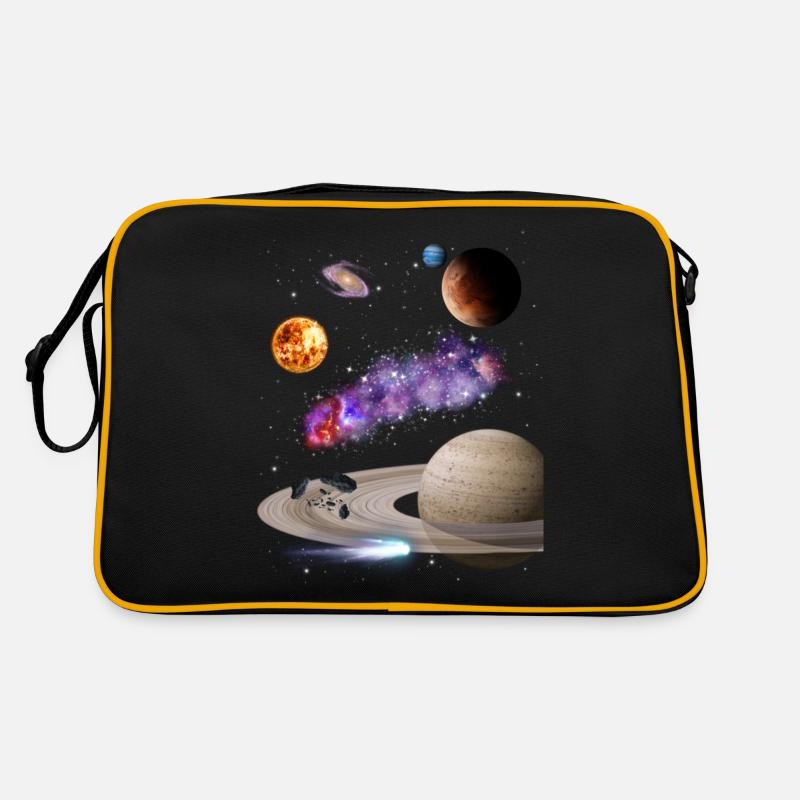 Space - Retro Bag - black/gold