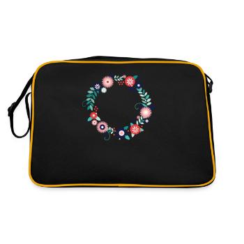 Créez votre propre couronne de fleurs - Sac Retro - noir/or - Dos