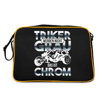 Trike - Retro Tasche - Schwarz/Gold - Hinten
