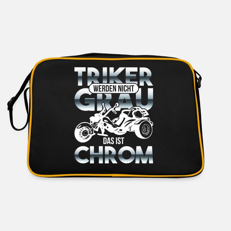 Trike - Retro Tasche - Schwarz/Gold