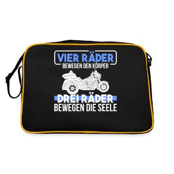 Trike - Retro Tasche - Schwarz/Gold - Hinten