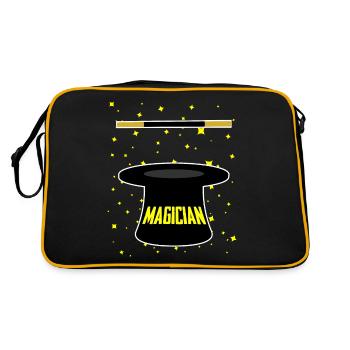 Magician Magician Magic Abracadabra Magical - Retro Bag - black/gold - Back