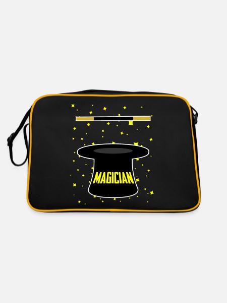 Magician Magician Magic Abracadabra Magical - Retro Bag - black/gold - Back
