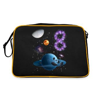 8th Birthday Kids Space - Retro Bag - black/gold - Back