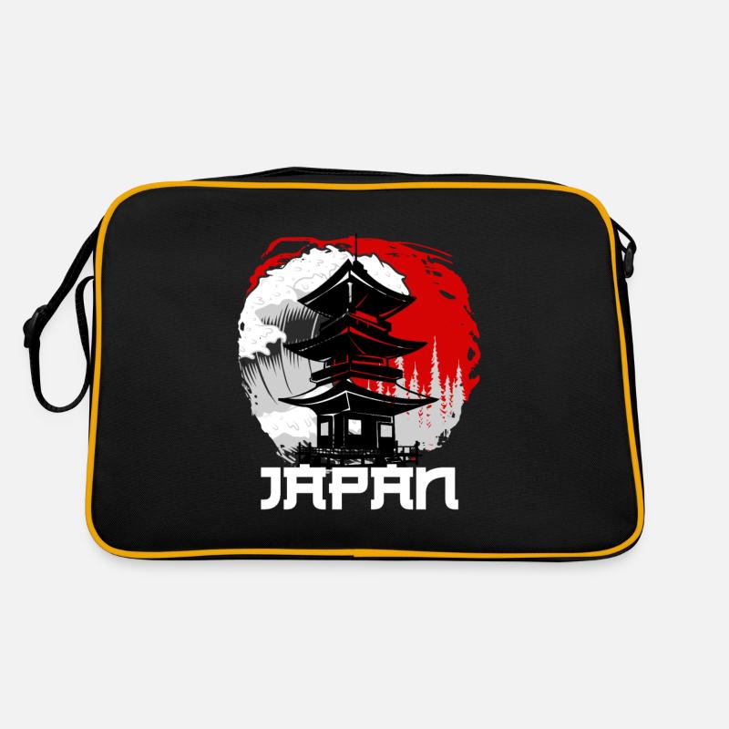 Japan - Retro Tasche - Schwarz/Gold