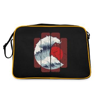 Japan - Retro Tasche - Schwarz/Gold - Hinten