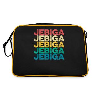 jebiga Brate jugoslawien Spruch Balkan Jugo - Retro Tasche - Schwarz/Gold - Hinten