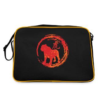 Zodiaque chinois tigre - Sac Retro - noir/or - Dos