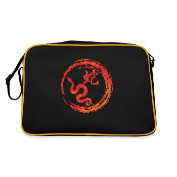 Serpent du zodiaque chinois - Sac Retro - noir/or - Dos