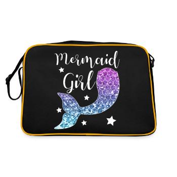 Fille de sirène fille cadeau de sirène - Sac Retro - noir/or - Dos