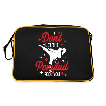 Karate Dont Let the Ponytail Fool You - Retro Bag - black/gold - Back