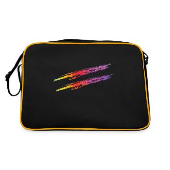 Gleichstellung Regenbogen LGBT Lesben Gay Pride - Retro Tasche - Schwarz/Gold - Hinten