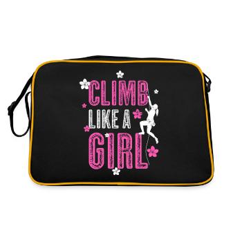 Escalade Bouldern Climb Like A Girl - Sac Retro - noir/or - Dos