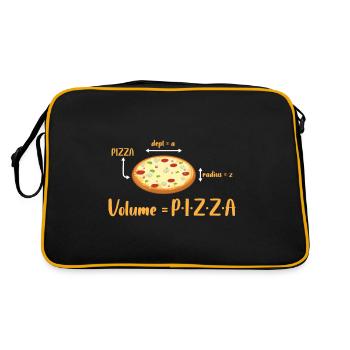 Pizza math formula Funny fast food nerd - Retro Bag - black/gold - Back