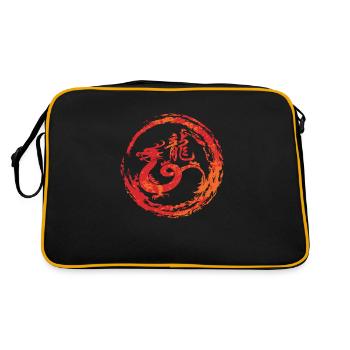 Dragon du zodiaque chinois - Sac Retro - noir/or - Dos