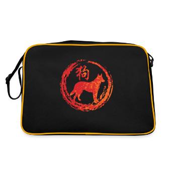 Chien du zodiaque chinois - Sac Retro - noir/or - Dos