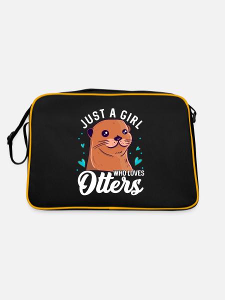 Otter animal - Retro Bag - black/gold - Back