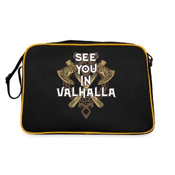 See You In Valhalla Vikings Walhalla - Retro Bag - black/gold - Back