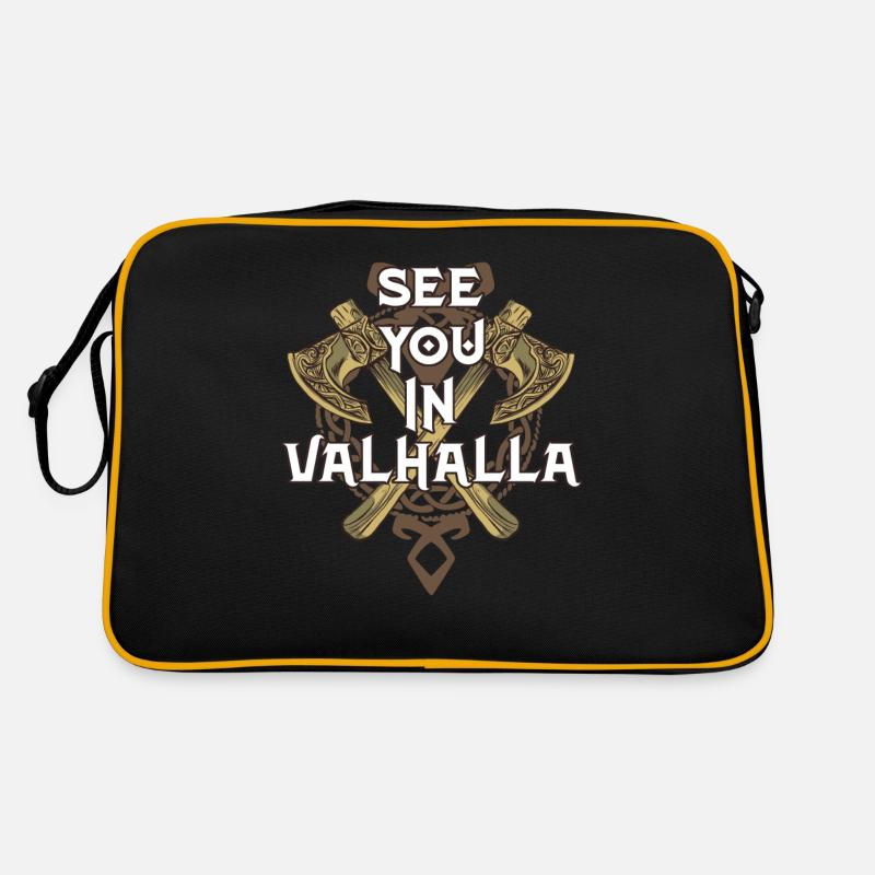 See You In Valhalla Wikinger Walhalla Retro Tasche