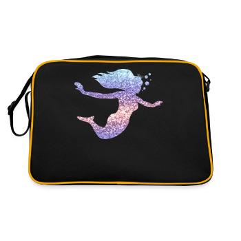 Sirène paillettes cadeau femmes filles - Sac Retro - noir/or - Dos