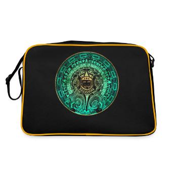 Calendrier Aztèque Maya Aztèque Mexique - Sac Retro - noir/or - Dos