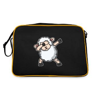 Cadeau de mouton de dabbing drôle - Sac Retro - noir/or - Dos