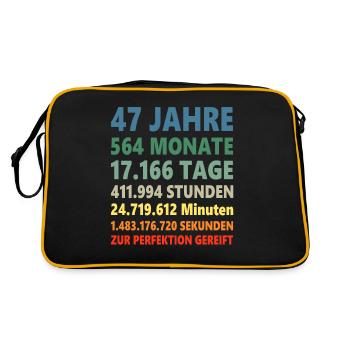 47e anniversaire 47 ans cadeau - Sac Retro - noir/or - Dos