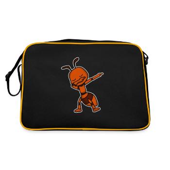 Funny Dabbing Ant Dab Dance Insect Lover Gift - Retro Bag - black/gold - Back
