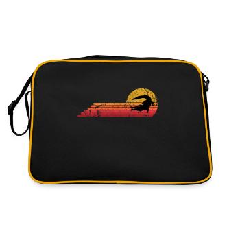 Alligator Rétro Vintage Style - Sac Retro - noir/or - Dos