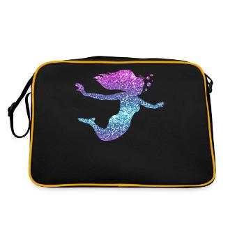 Sirène paillettes cadeau femmes filles - Sac Retro - noir/or - Dos