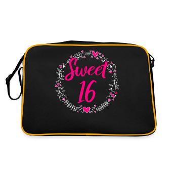 Sweet 16th birthday girl 16 years gift - Retro Bag - black/gold - Back