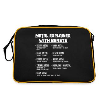 Metal Musique Heavy Metal Black Metal Death Metal - Sac Retro - noir/or - Dos