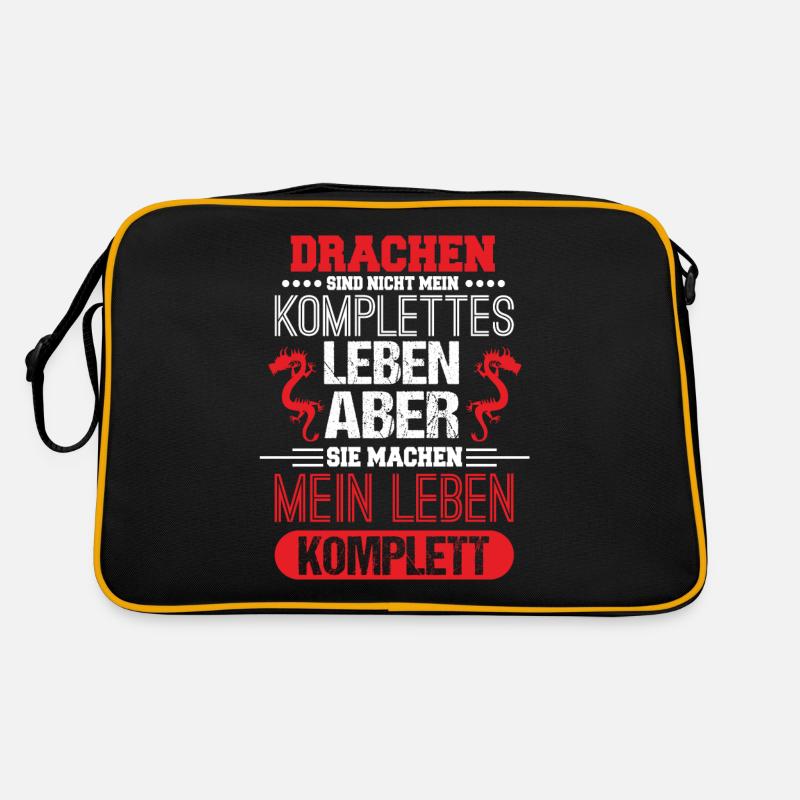 Chinesischer Drache Drachen Fantasy Horoskop Retro Tasche