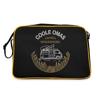 Coole Omas fahren Wohnmobil - Retro Bag - black/gold - Back