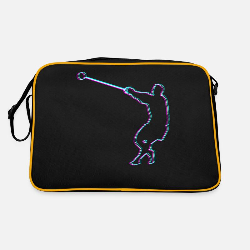 Lancer marteau Lance-marteau Cadeau d’athlétisme - Sac Retro - noir/or