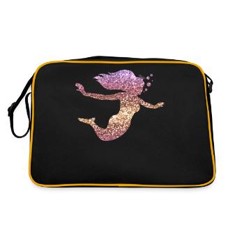 Sirène paillettes cadeau femmes filles - Sac Retro - noir/or - Dos