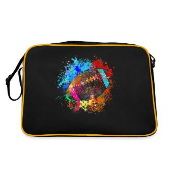 Conception de splash de football américain coloré - Sac Retro - noir/or - Dos