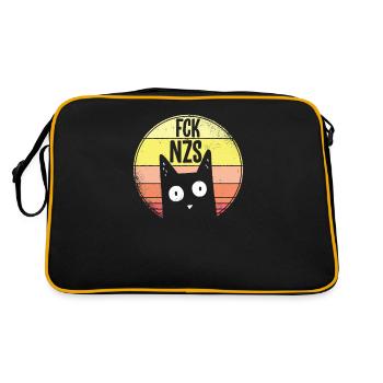 FCK NZS cadeau d'amant de chat de chats de chat - Sac Retro - noir/or - Dos