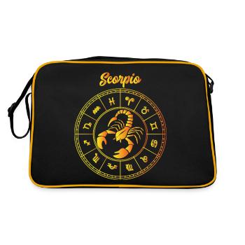 Scorpion Scorpion Zodiac Zodiac Horoscope Star - Sac Retro - noir/or - Dos