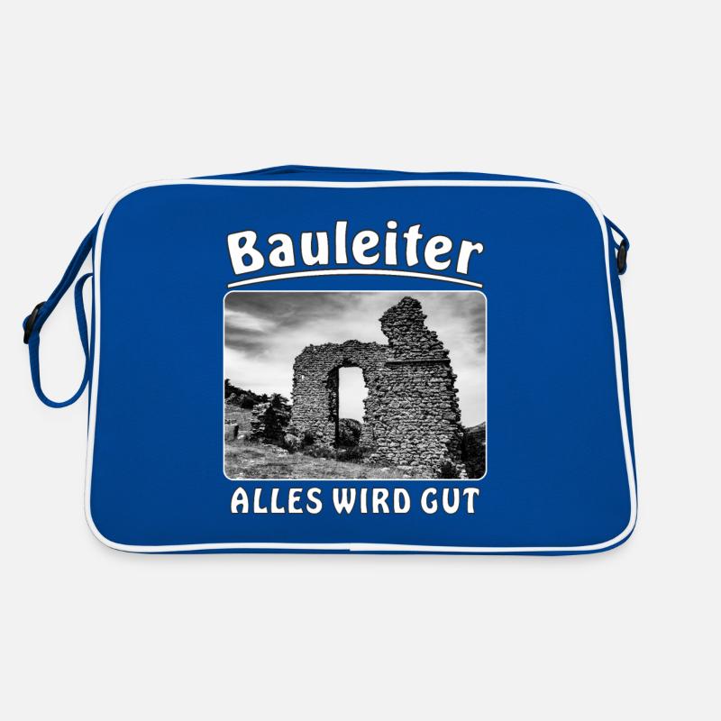 Haus verfallen Bauleiter Alles wird gut Retro Tasche