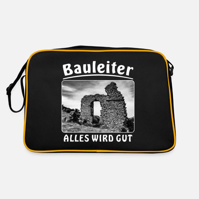 Haus verfallen Bauleiter Alles wird gut Retro Tasche