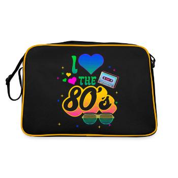 Love the eighties sunglasses cassette - Retro Bag - black/gold - Back
