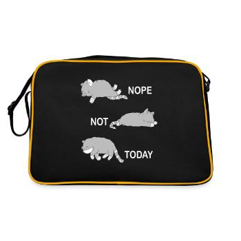 Nope Not Today Chats Sleeping Cat paresseux - Sac Retro - noir/or - Dos