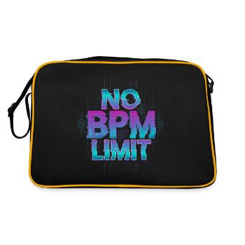 Techno Rave EDM Electronic Dubstep D&B - Retro Bag - black/gold - Back