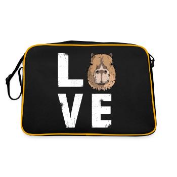Love Capybara Lover - Retro Bag - black/gold - Back