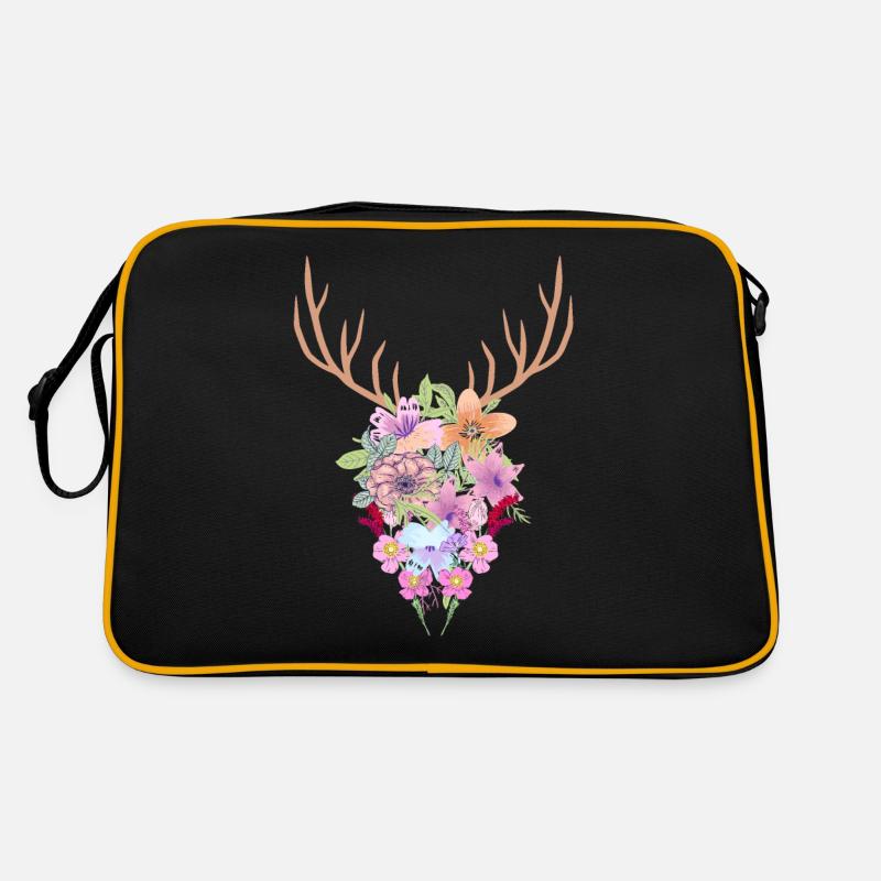 Fleurs Bois Sac Retro