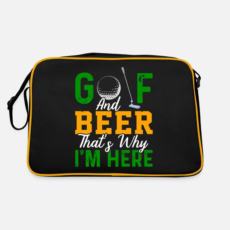 Golf Golfschläger Golfer Golfspieler Geschenk Retro Tasche